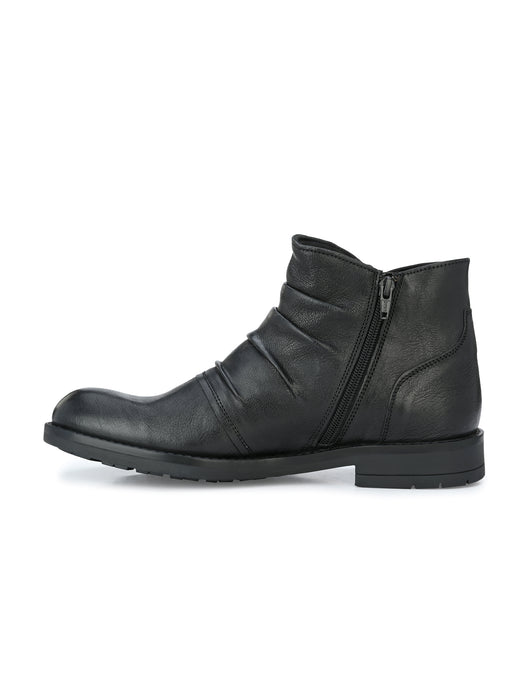 Alex Boots with pleats and buckle details