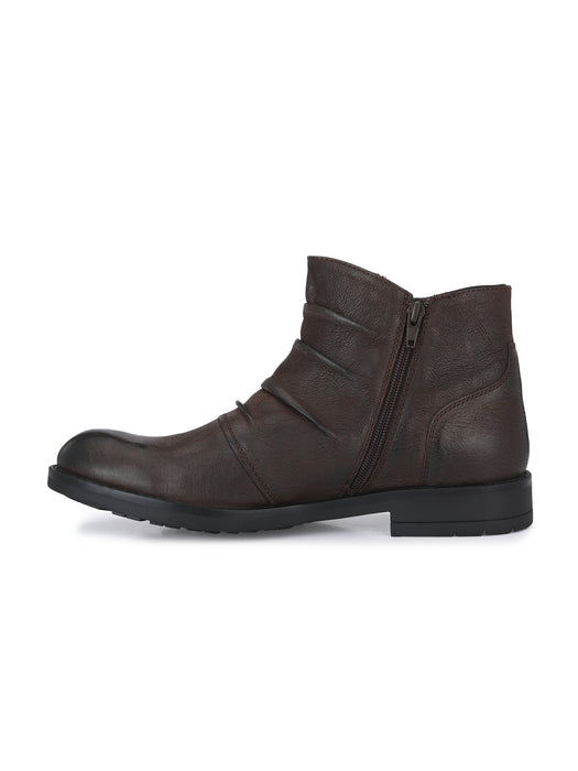 Alex Boots with pleats and buckle details