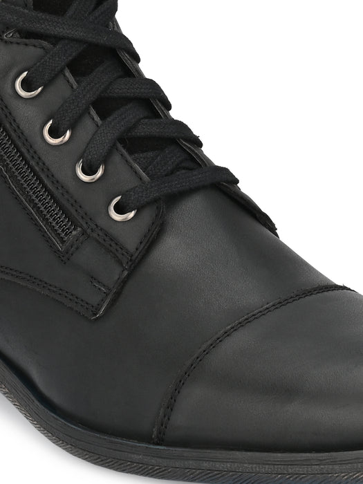 Verona Derby Boots with outside zip