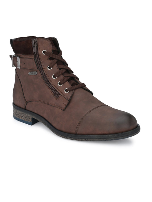 Verona Derby Boots with outside zip