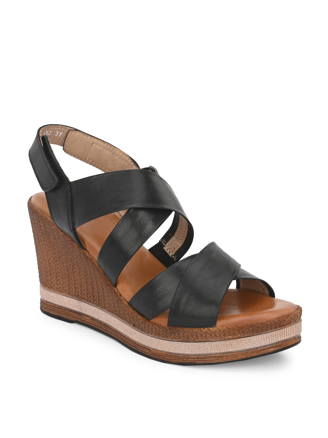 Buy Shoetopia Cross Strap Black Flat Sandals For Women & Girls /UK3 at  Amazon.in